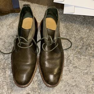 Cole haan/ Nike collab. Leather/ olive suede, lug, 8.5 boot